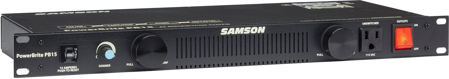 Samson PB15 1U 8-Outlet 5-15 Edison 15A Power Conditioner - PSSL ProSound and Stage Lighting