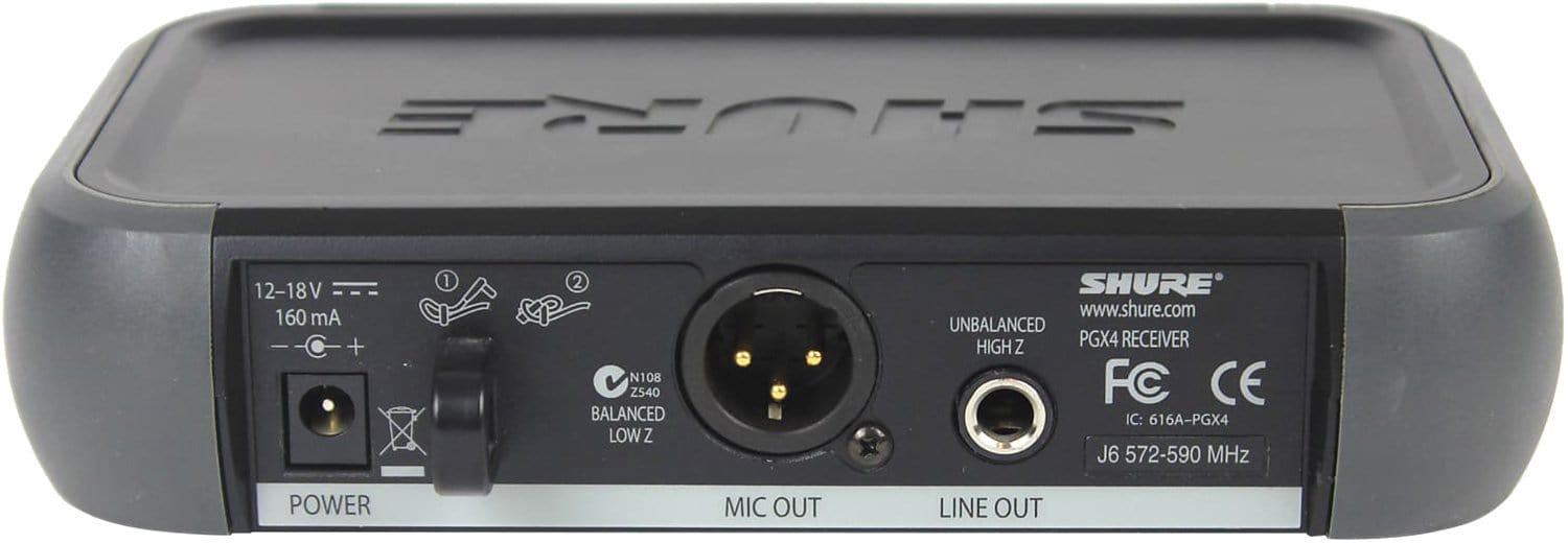 Shure PGX4 J6 Receiver UHF 572-590 Megahertz – Solotech