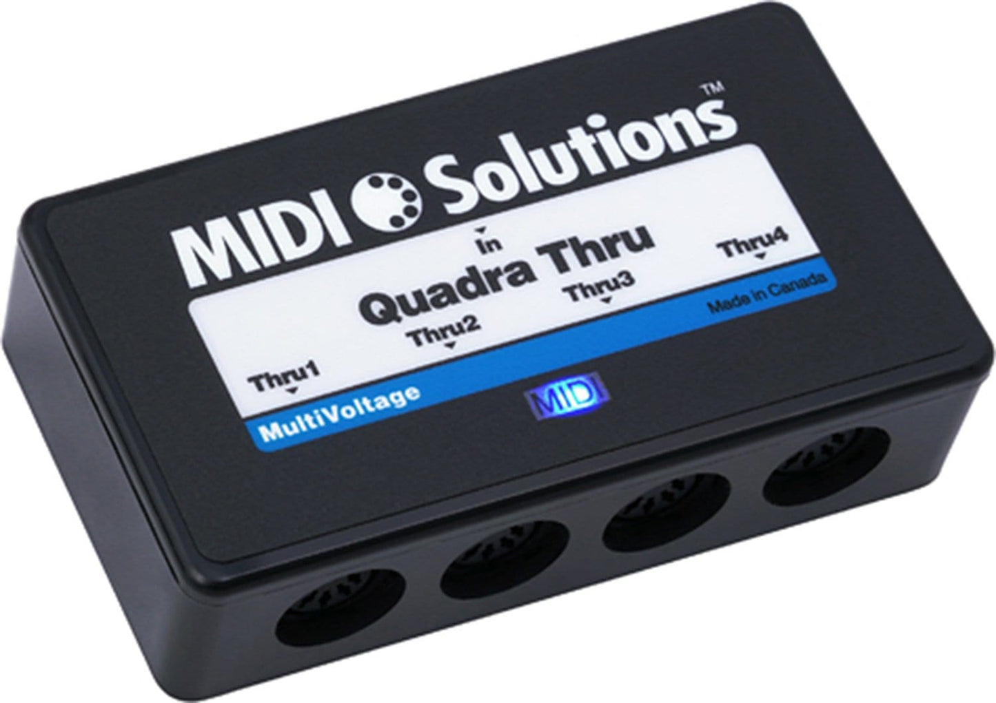 MIDI Solutions QUADRA THRU 1-In 4-Out Splitter - PSSL ProSound and Stage Lighting