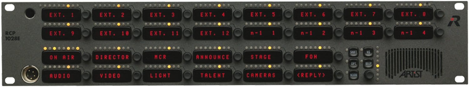 Riedel RCP1028E 28-Key Clear-Com 2RU Controller