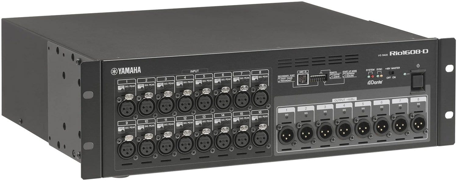 Yamaha Rio1608-D 16-Channels/8-Out Dante Stage Box - PSSL ProSound and Stage Lighting