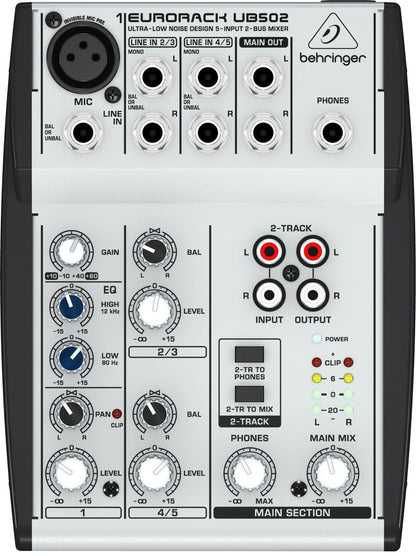 Behringer UB502 5-Channel Audio Mixer - PSSL ProSound and Stage Lighting