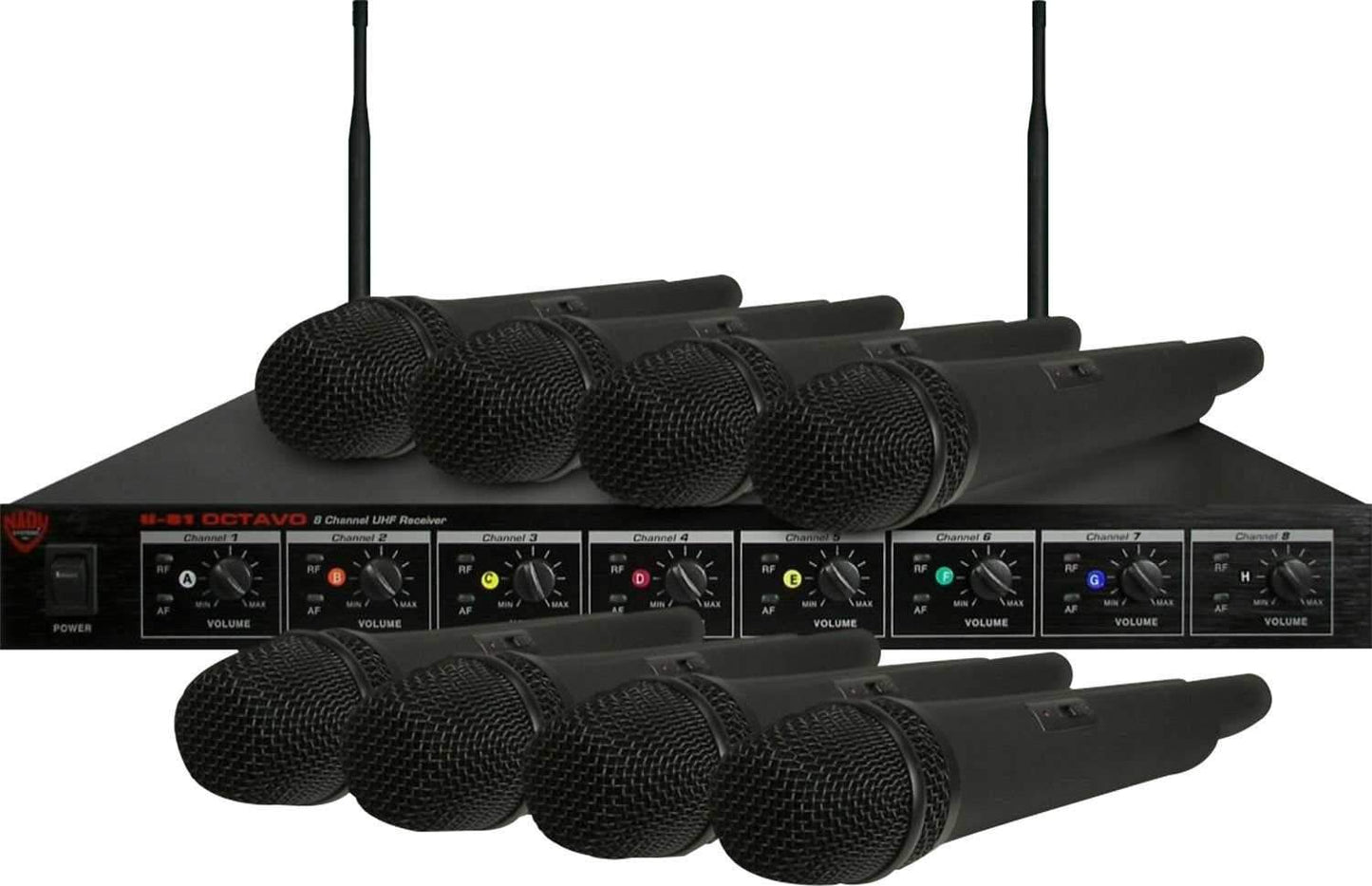 Nady U81 Octavo 8Ch UHF Lavalier Wireless Mic Set - PSSL ProSound and Stage Lighting