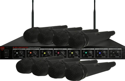 Nady U81 Octavo 8Ch UHF Lavalier Wireless Mic Set - PSSL ProSound and Stage Lighting