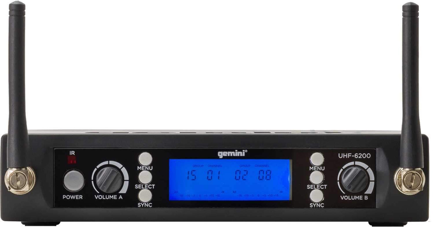 Gemini UHF-6200M UHF Dual Handheld Wireless Mic - PSSL ProSound and Stage Lighting