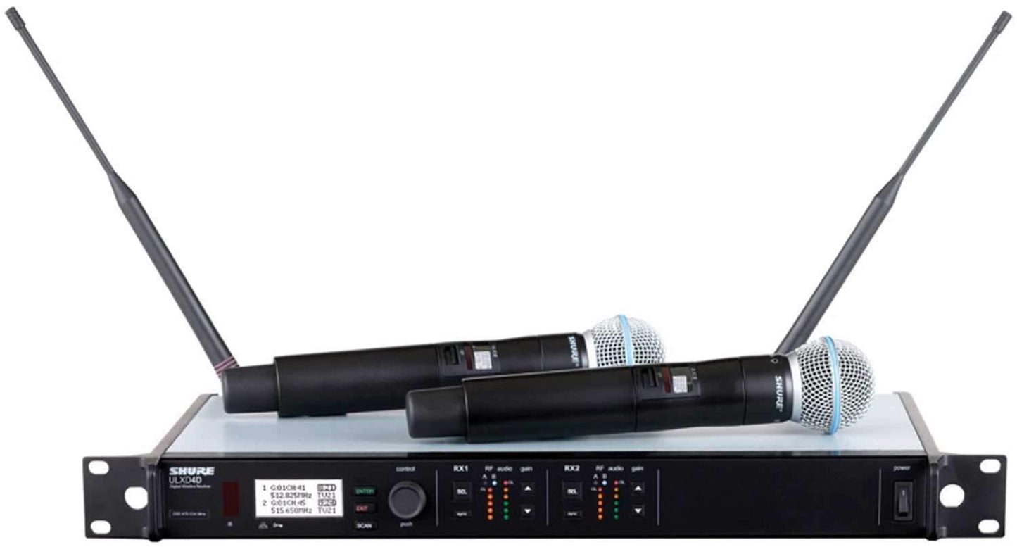 Shure ULXD24DB58 Dual Digital Handheld Mic-Beta58A - PSSL ProSound and Stage Lighting