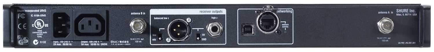 Shure UR4S Single Channel Diversity Receiver - PSSL ProSound and Stage Lighting