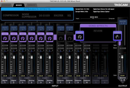 Tascam US366 USB Audio/MIDI Interface - PSSL ProSound and Stage Lighting