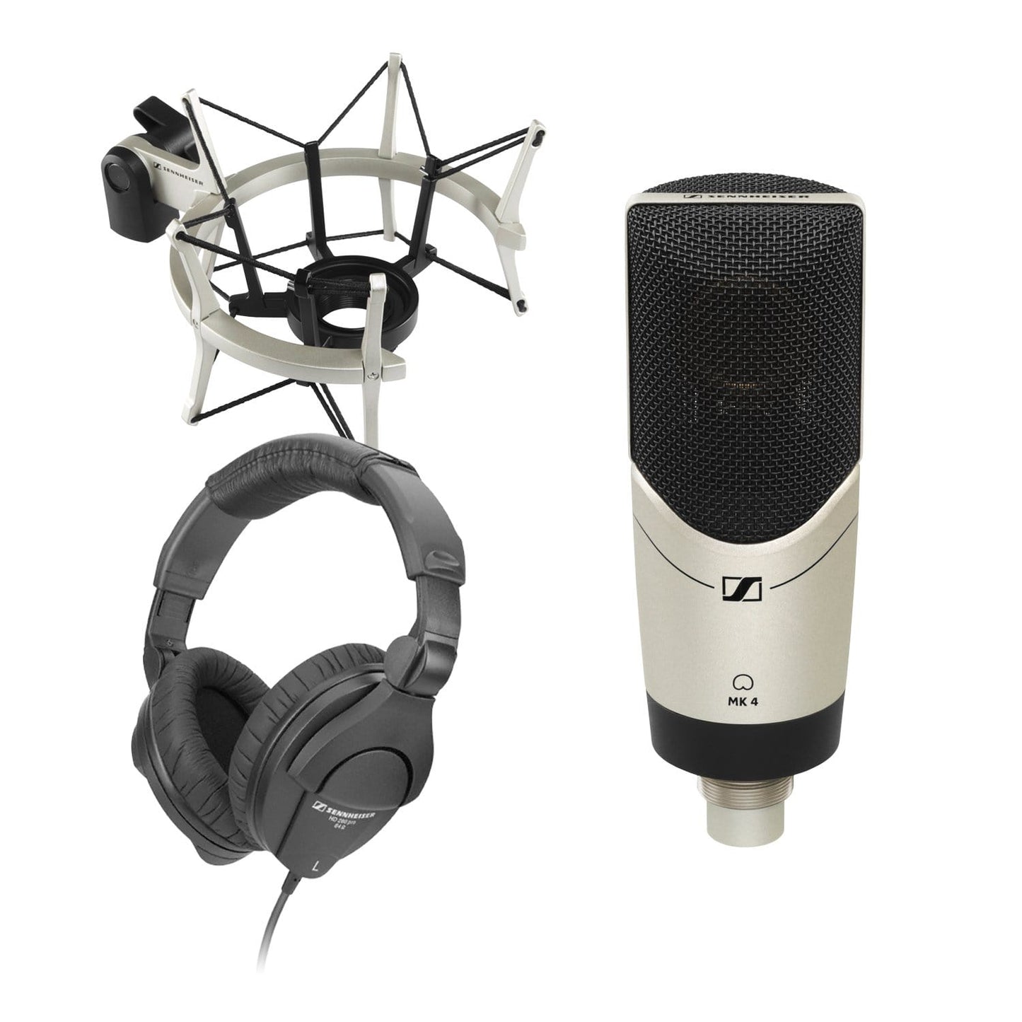 Sennheiser MK4 Condenser Mic Plus Headphones Pack - PSSL ProSound and Stage Lighting