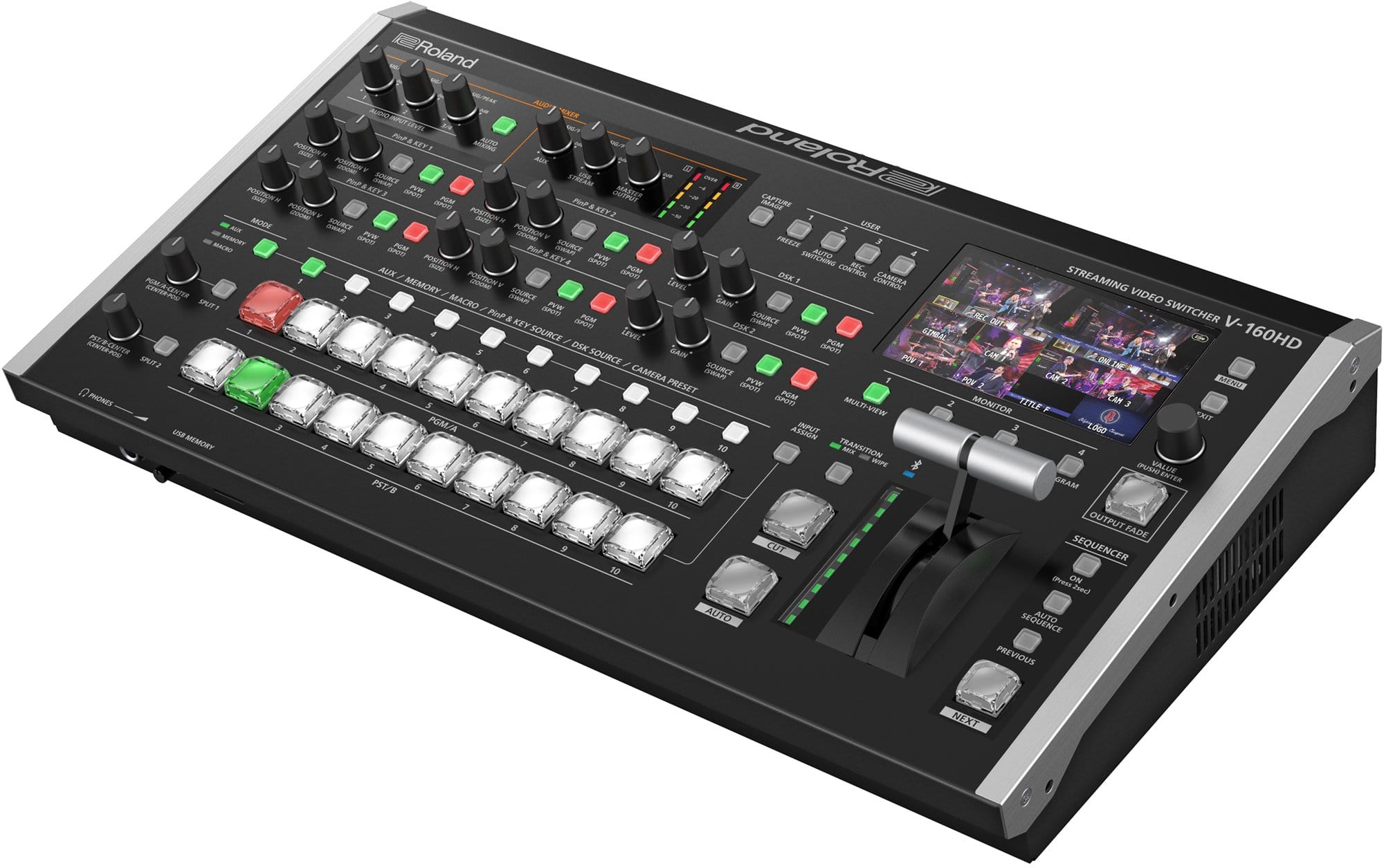 Roland V-160HD モニター、音響ケーブル付き Roland V-160HD Streaming Video Switcher – Solotech