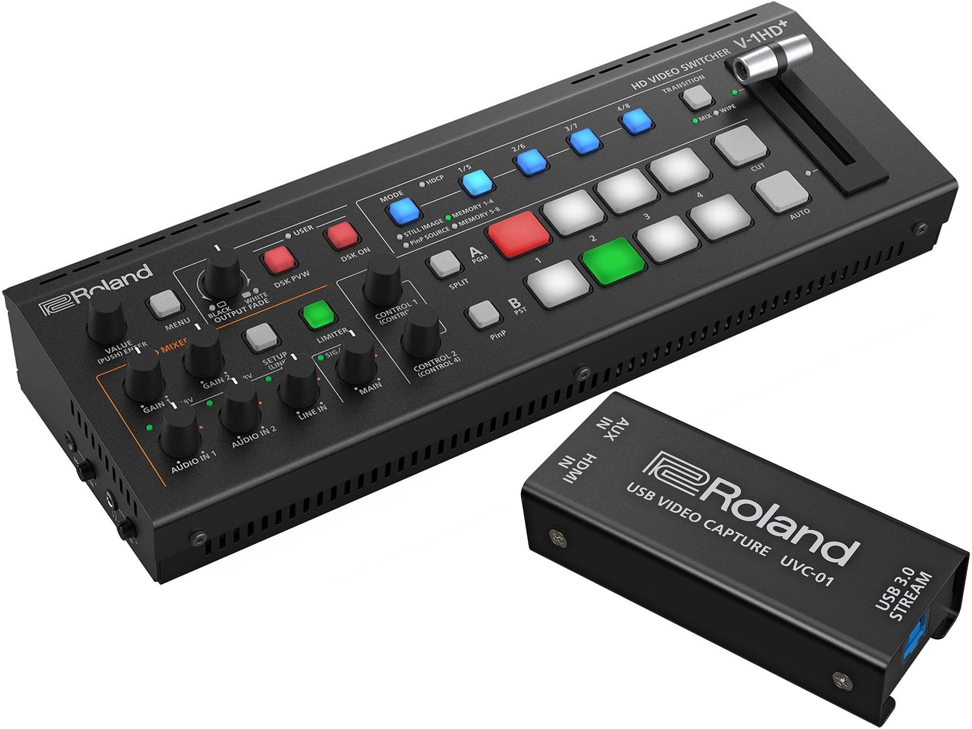 Roland V-1HD+ Video Switcher Streaming Bundle - ProSound and Stage Lighting