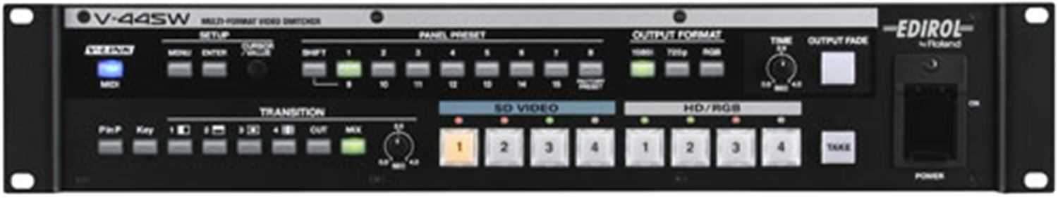 Edirol V44SW Rack Mount Video Switcher - PSSL ProSound and Stage Lighting