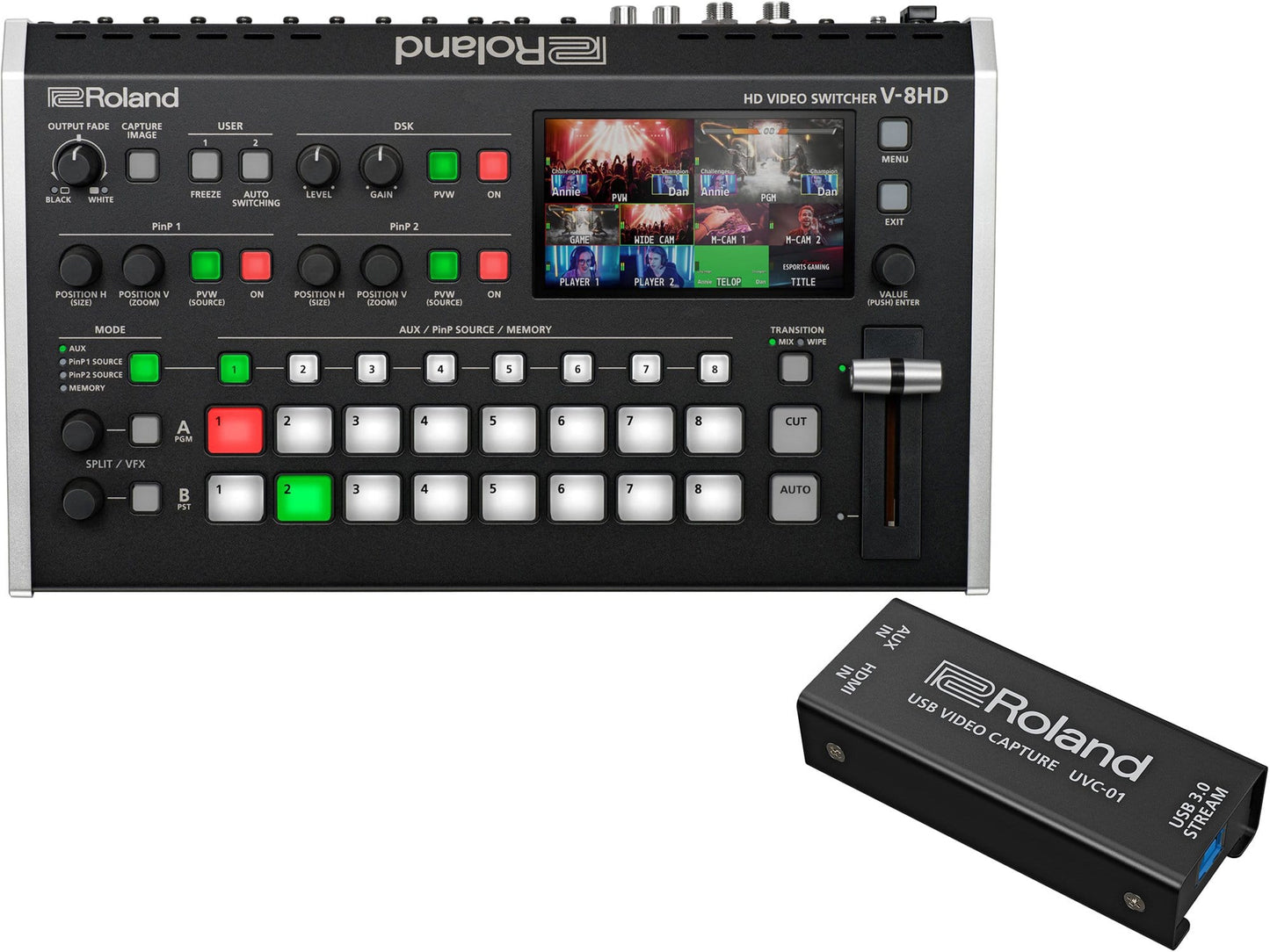 Roland V-8HD STR Video Switcher Streaming Bundle - ProSound and Stage Lighting