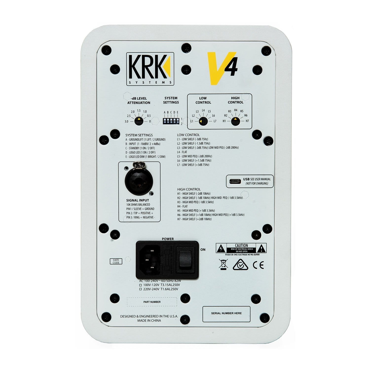 KRK V Series4 [V4S4]（ペア） V4 Series 4 Powered Studio Monitor – krkmusic