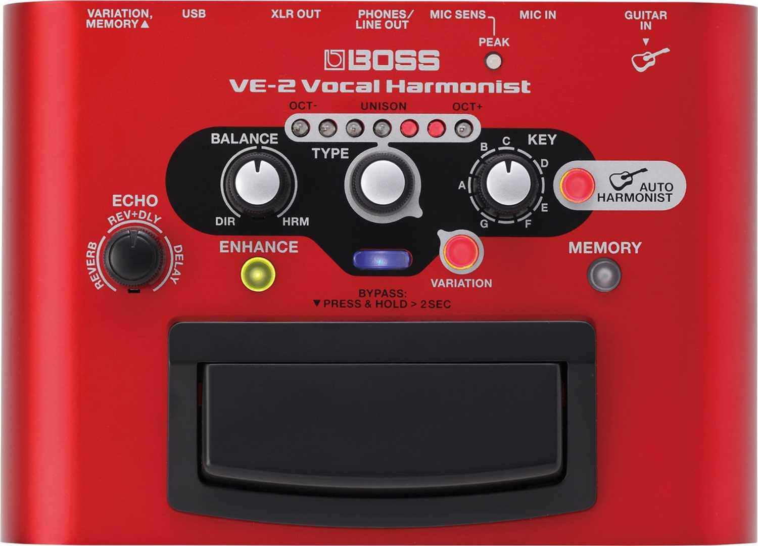 Boss VE-2 Vocal Harmonist Portable Vocal Processor - PSSL ProSound and Stage Lighting