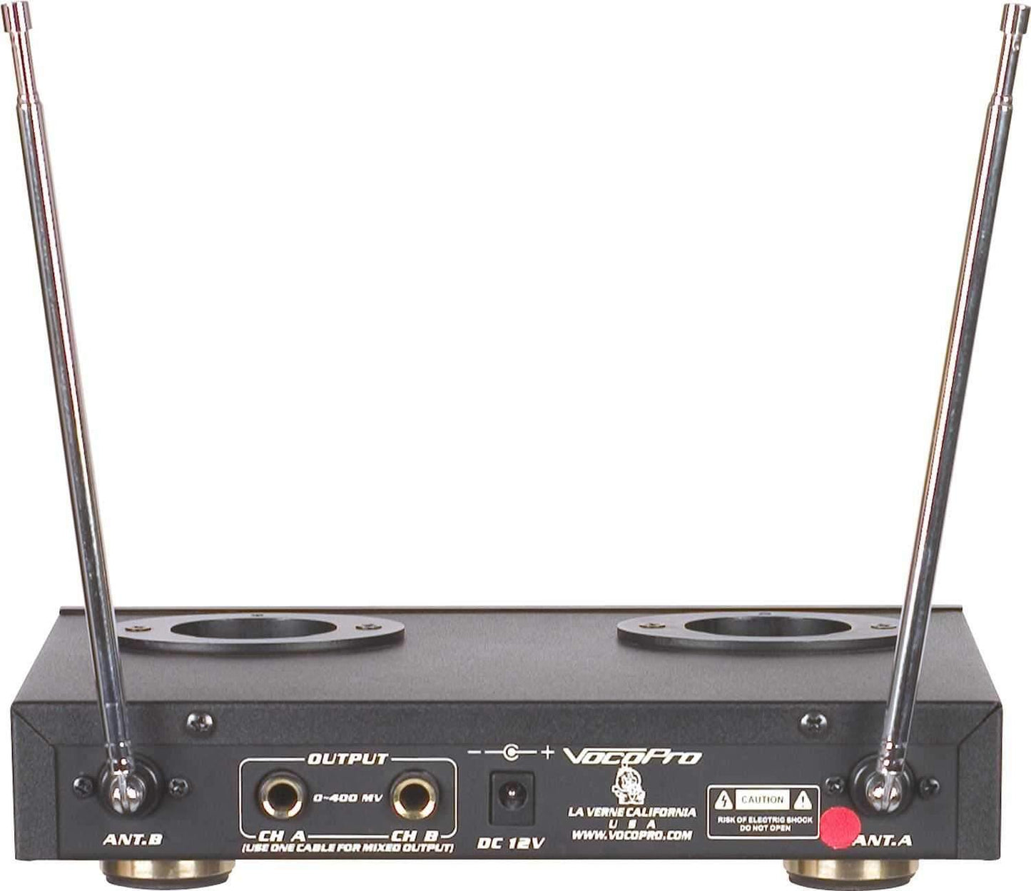 Vocopro VHF3300 2Ch Rechargeable Wireless Microphone System - PSSL ProSound and Stage Lighting