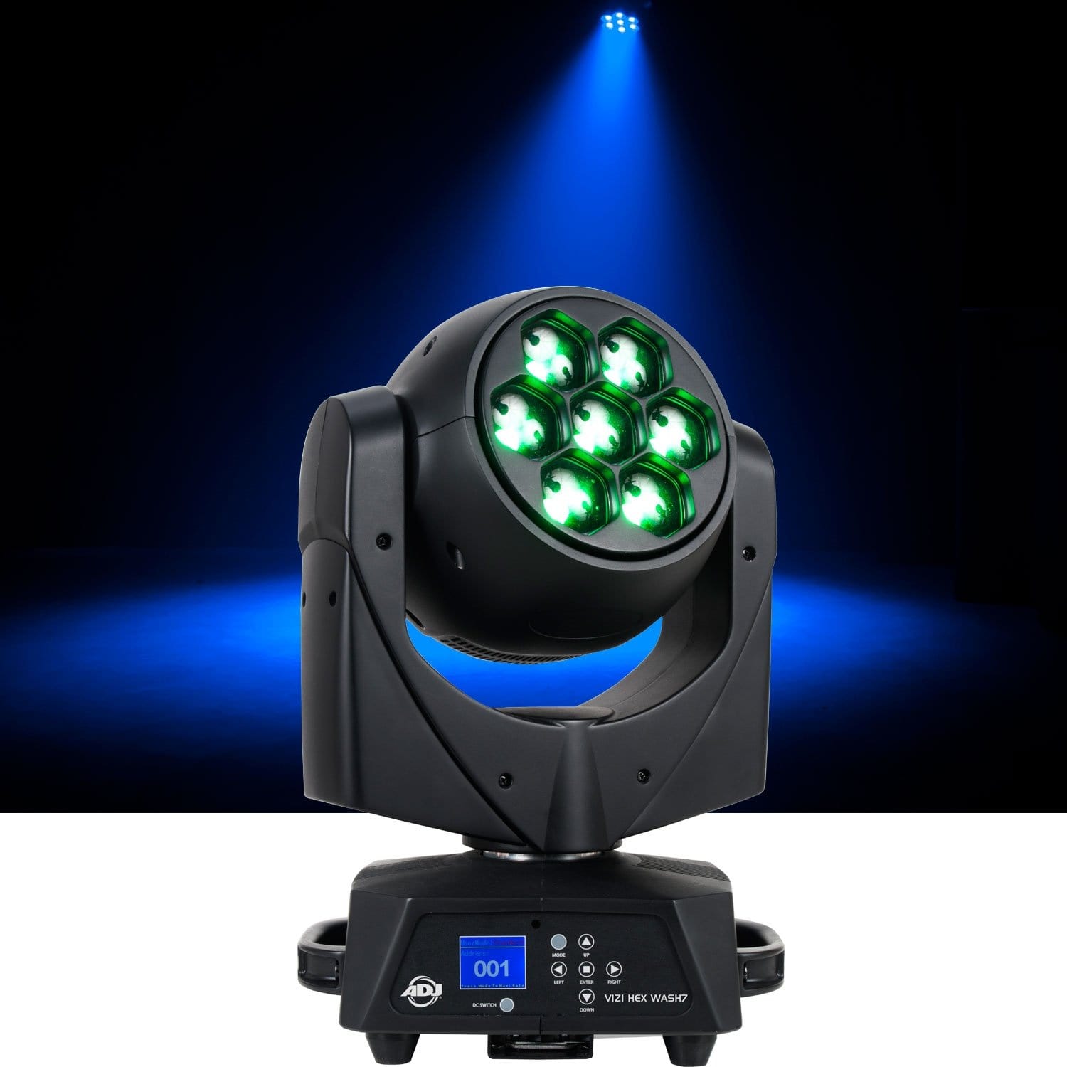 ADJ American DJ Vizi Hex Wash 7 LED 7x15-Watt Hex Moving Head
