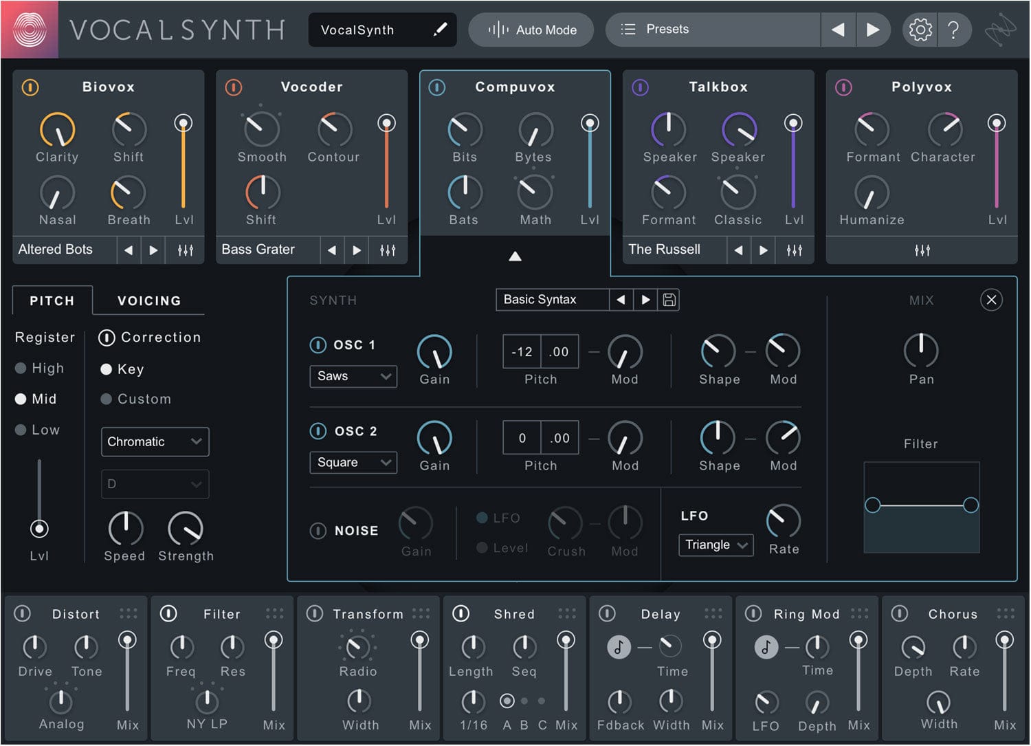 iZotope VocalSynth 2- Vocal Resynthesis and Harmony Generation - PSSL ProSound and Stage Lighting