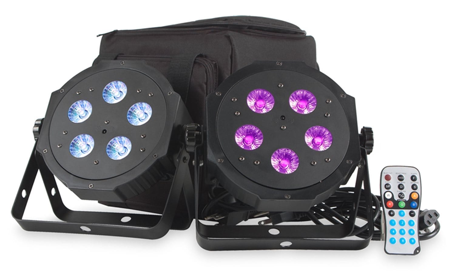 American DJ VPar Pak 2x LED Lights with Case & Remote - PSSL ProSound and Stage Lighting