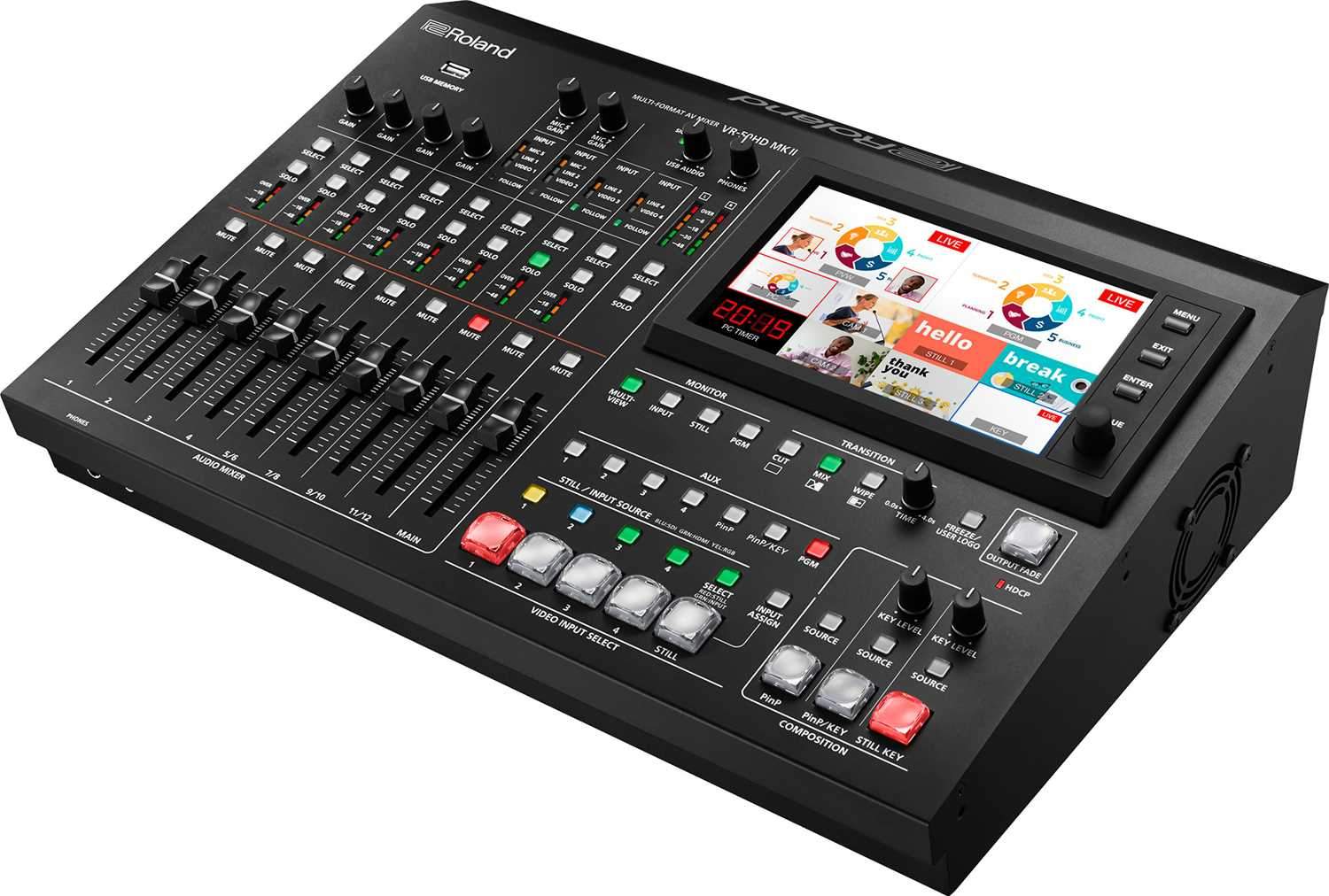 Roland VR-50HD MK II USB Streaming Multi-Format A/V Mixer – Solotech