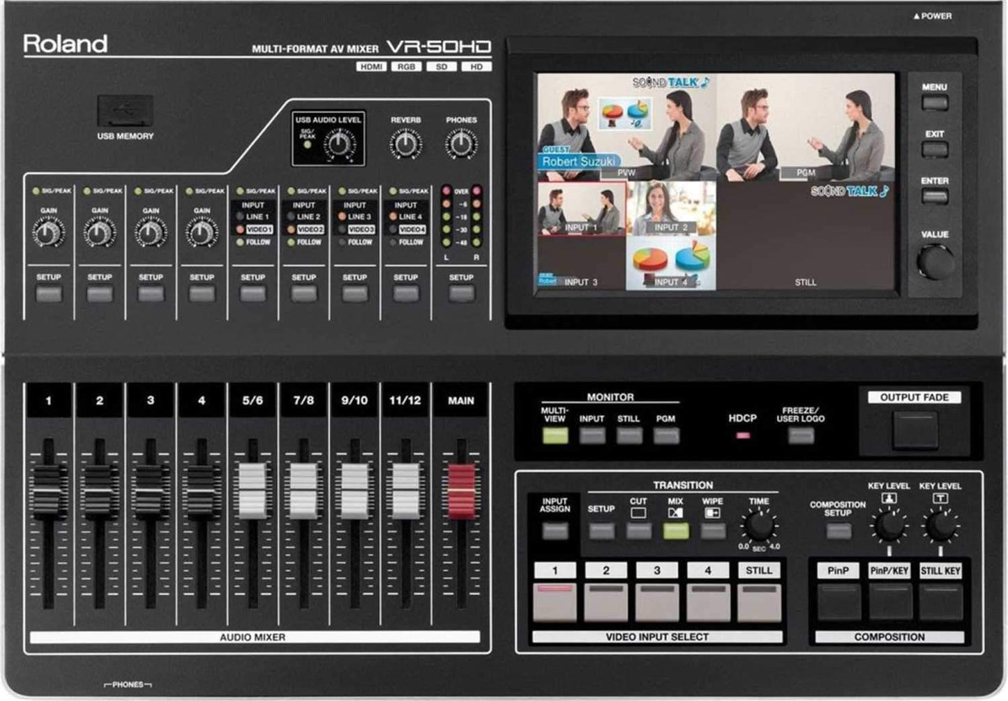 Roland VR50HD Audio Video Mixer HD Usb Streaming - PSSL ProSound and Stage Lighting