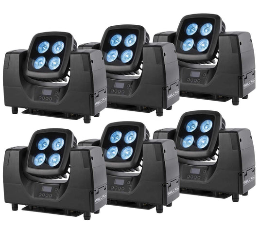 Chauvet WELL FLEX Quad RGBW 6 Pack with Flight Case - PSSL ProSound and Stage Lighting
