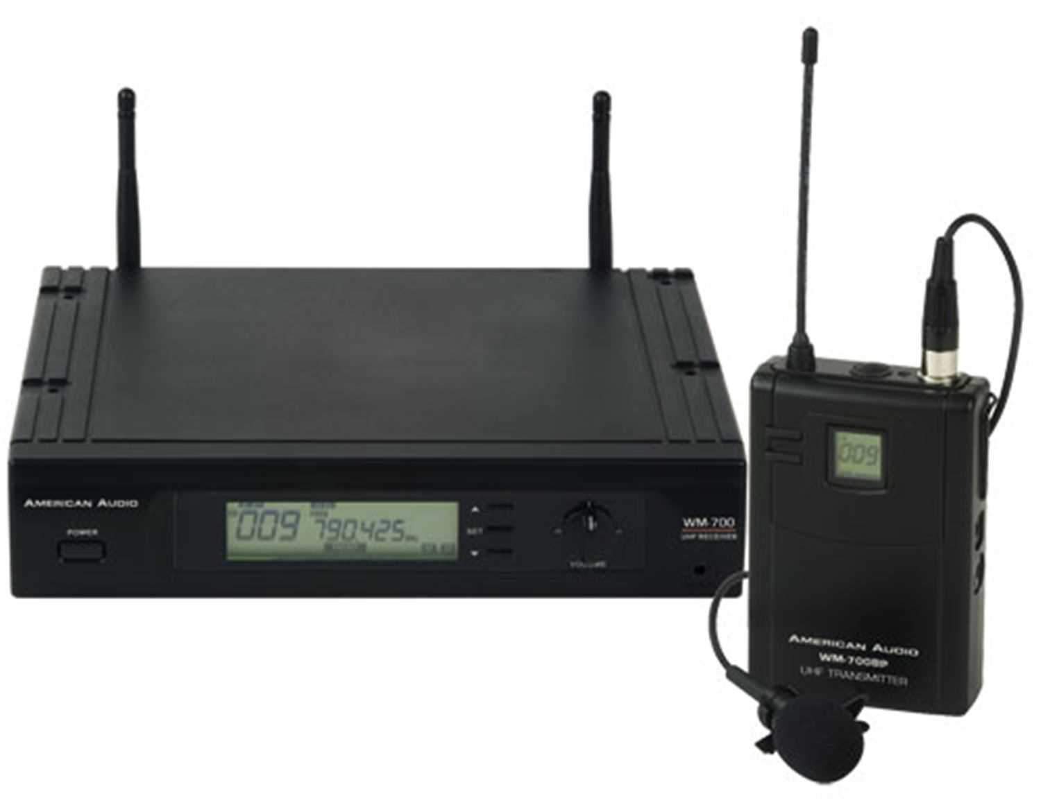 American Audio WM700LAV 700Ch UHF Wireless Lav - PSSL ProSound and Stage Lighting