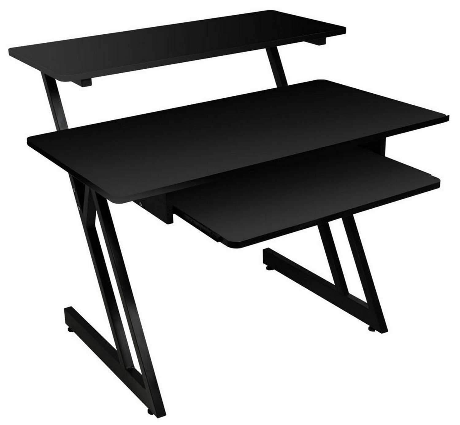 On-Stage WS7500B Wood Studio Workstation Desk - Black - PSSL ProSound and Stage Lighting