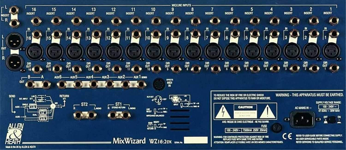 Allen & Heath WZ16-2DX Mix Wizard Mixer - PSSL ProSound and Stage Lighting