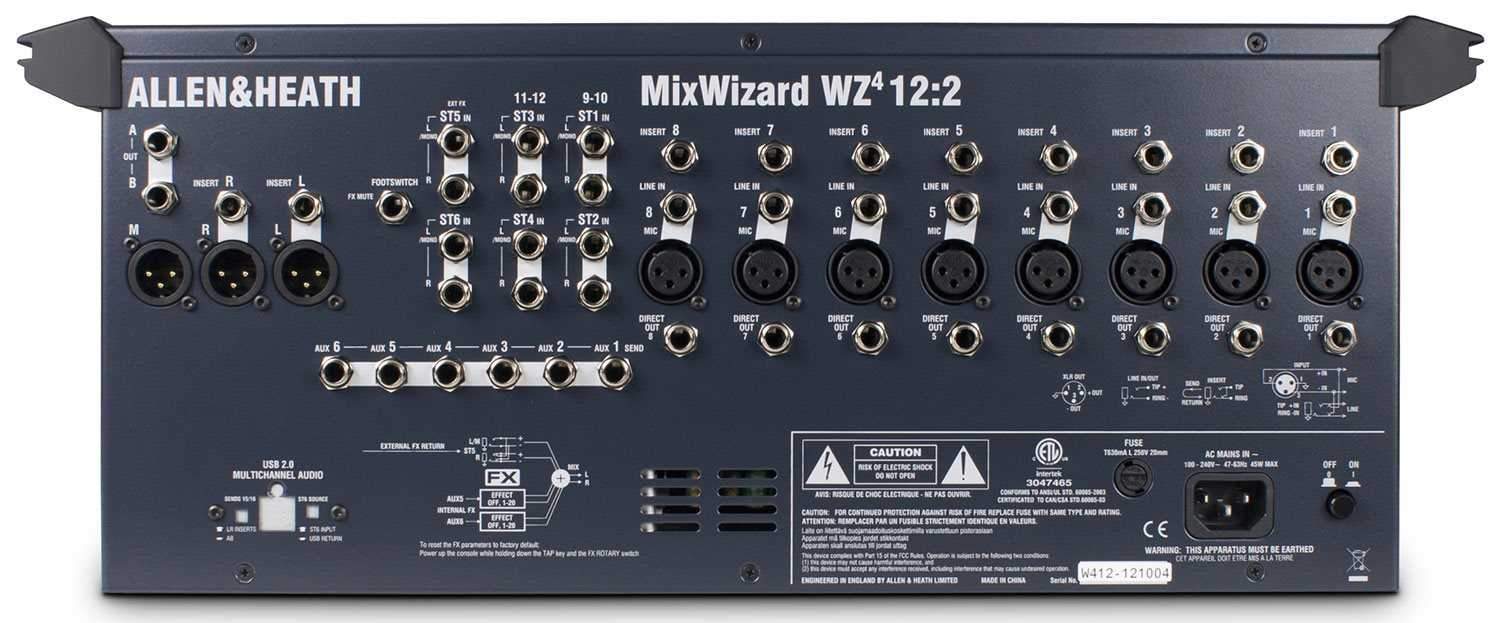 Allen & Heath Mix Wizard 12-Channel 2-Bus Mixer – Solotech