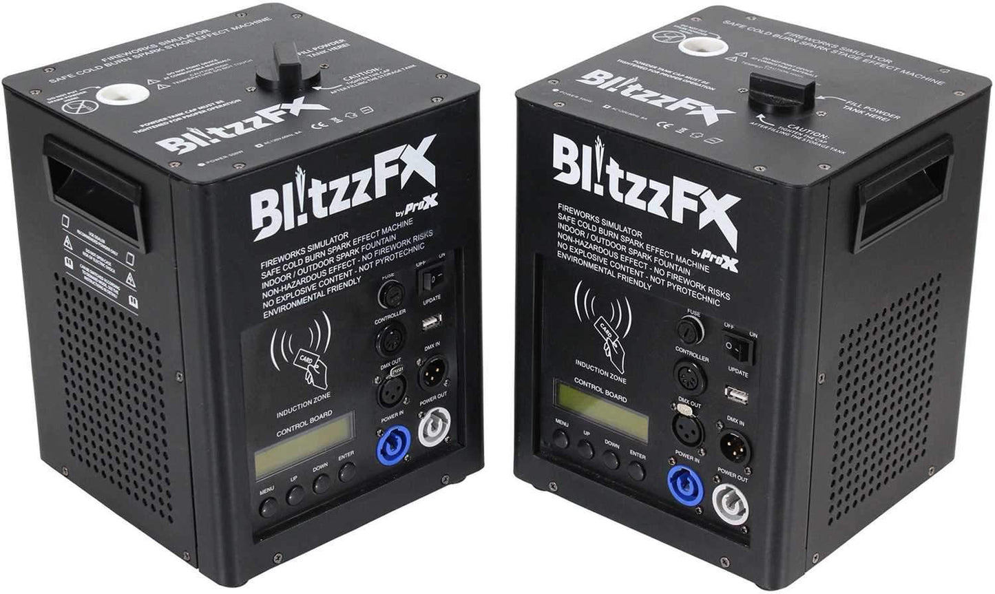 ProX Blitzz FX Small Cold Spark Machine 2-Pack with Road Case - PSSL ProSound and Stage Lighting