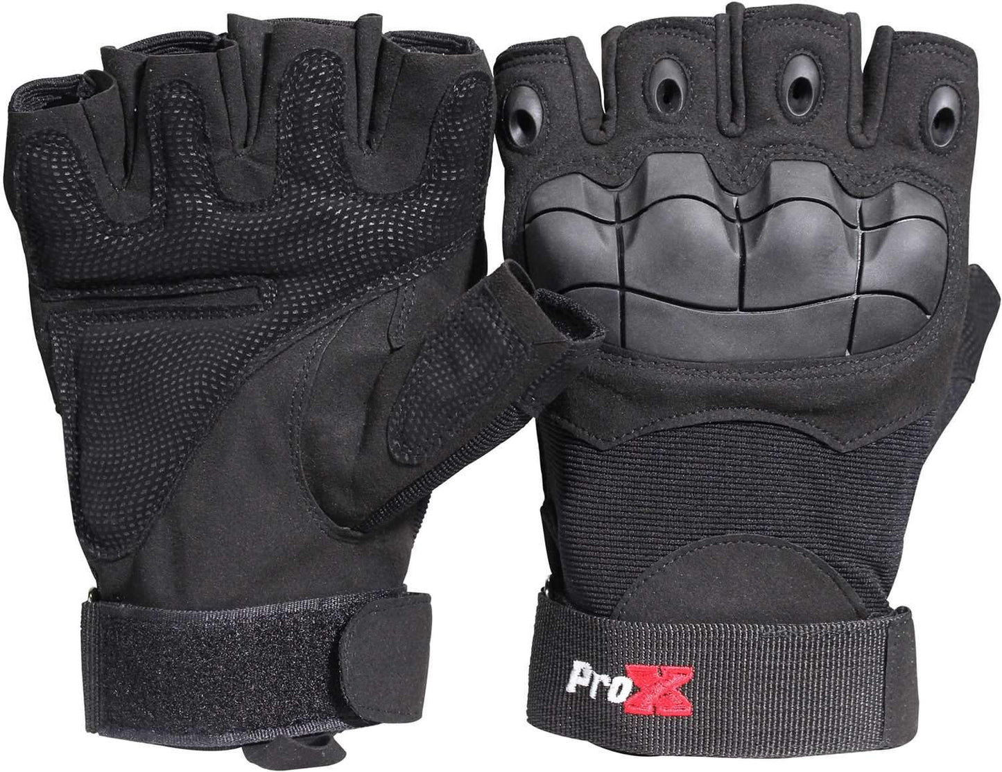 ProX X-Gripz Hard Knuckle Fingerless Gloves - PSSL ProSound and Stage Lighting