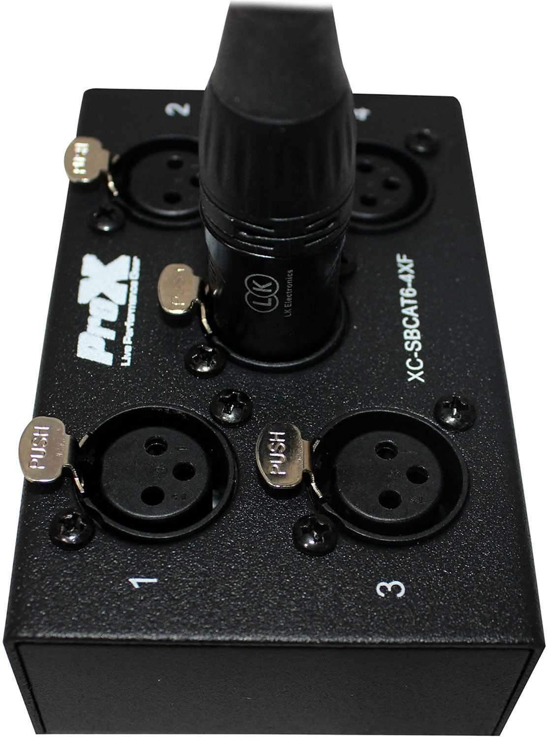 ProX XC-SBCAT6-4XF 4-Channel CAT6 Snake Box 4x XLR (F) - PSSL ProSound and Stage Lighting