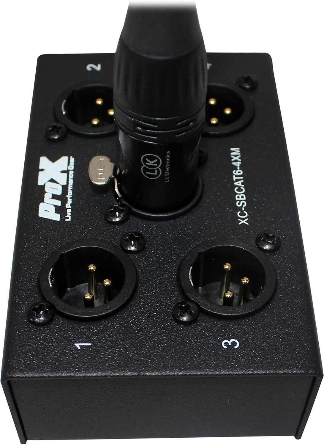 ProX XC-SBCAT6-4XM 4-Channel CAT6 Snake Box 4x XLR (M) - PSSL ProSound and Stage Lighting