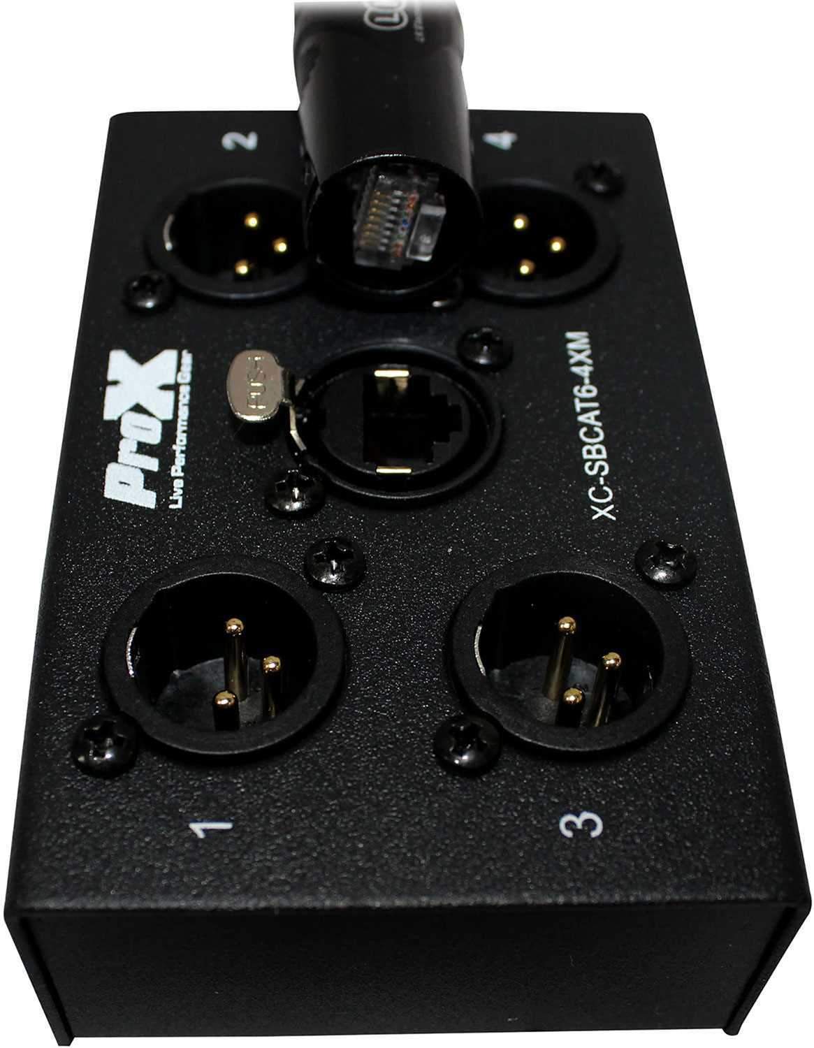 ProX XC-SBCAT6-4XM 4-Channel CAT6 Snake Box 4x XLR (M) - PSSL ProSound and Stage Lighting