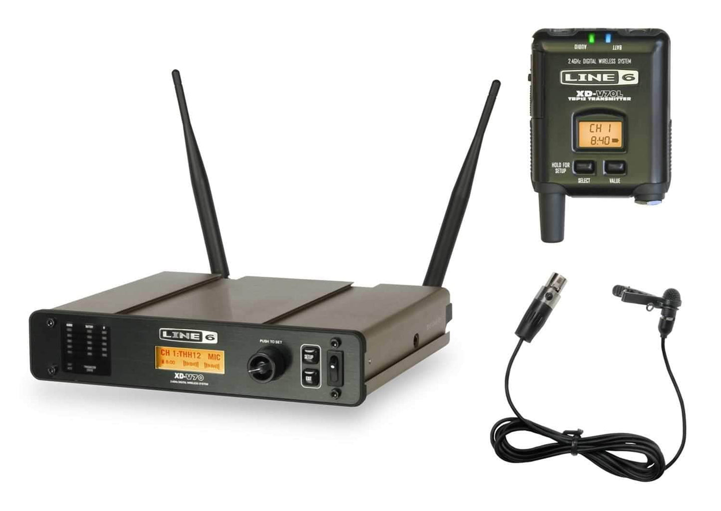 Line 6 XDV70L 2.4GHZ Digital Lavalier Mic System - PSSL ProSound and Stage Lighting