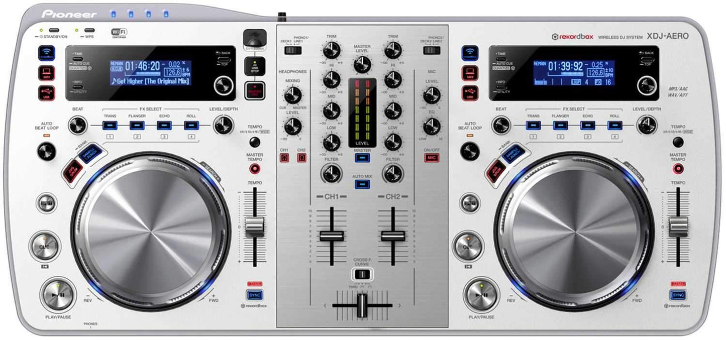 Pioneer XDJ-AERO-W Wi-Fi DJ Controller - White - PSSL ProSound and Stage Lighting