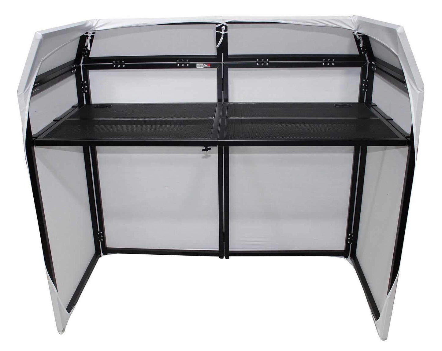 ProX XF-MESA-BL DJ Booth with Black & White Scrims - PSSL ProSound and Stage Lighting