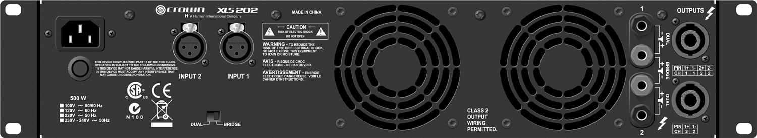 Crown XLS-402D Power Amplifier 300W @ 8 Ohms - PSSL ProSound and Stage Lighting