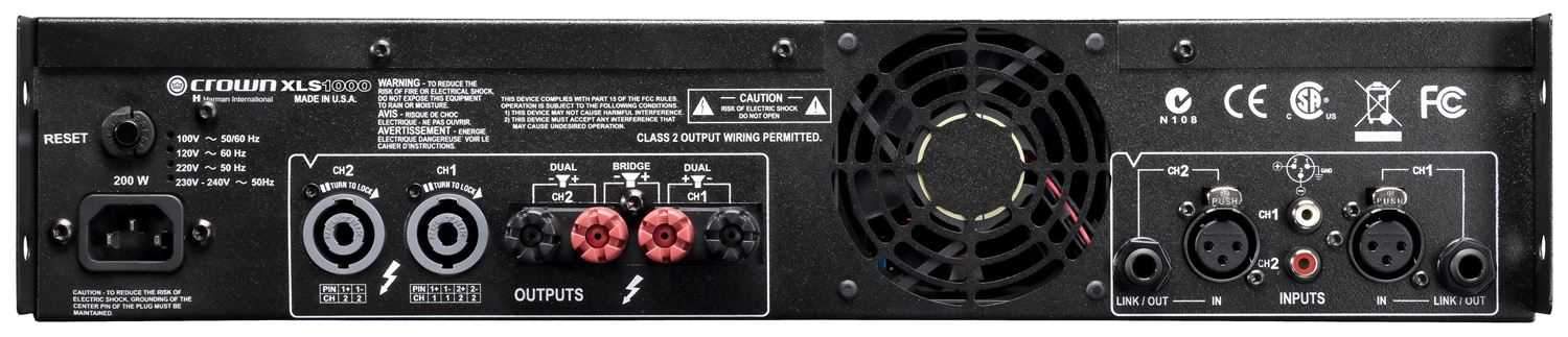 Crown XLS2000 Pro XLS Series PA Power Amplifier - PSSL ProSound and Stage Lighting