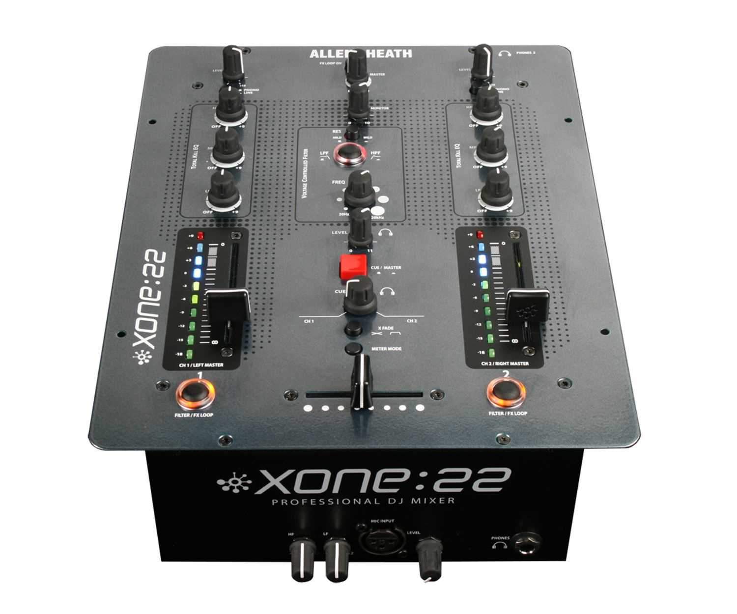 Allen u0026 Heath XONE-22 2 Channel DJ Mixer | Solotech