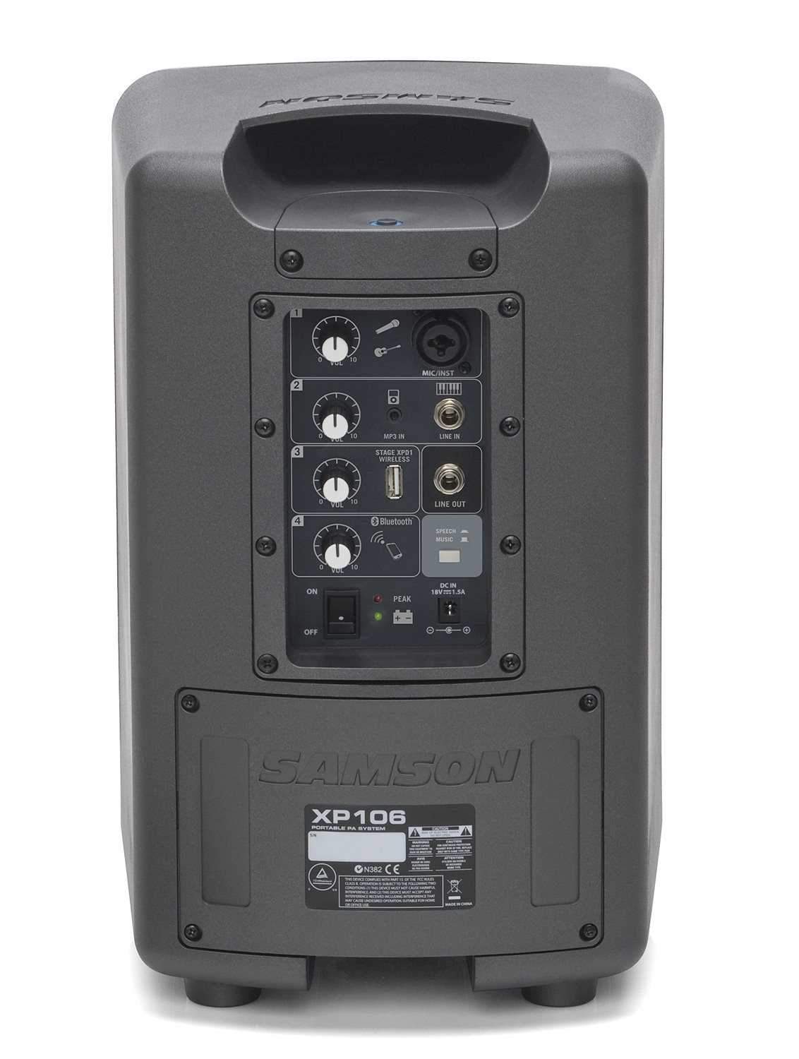 Samson XP 106 Expedition Portable PA with Bluetooth - PSSL ProSound and Stage Lighting