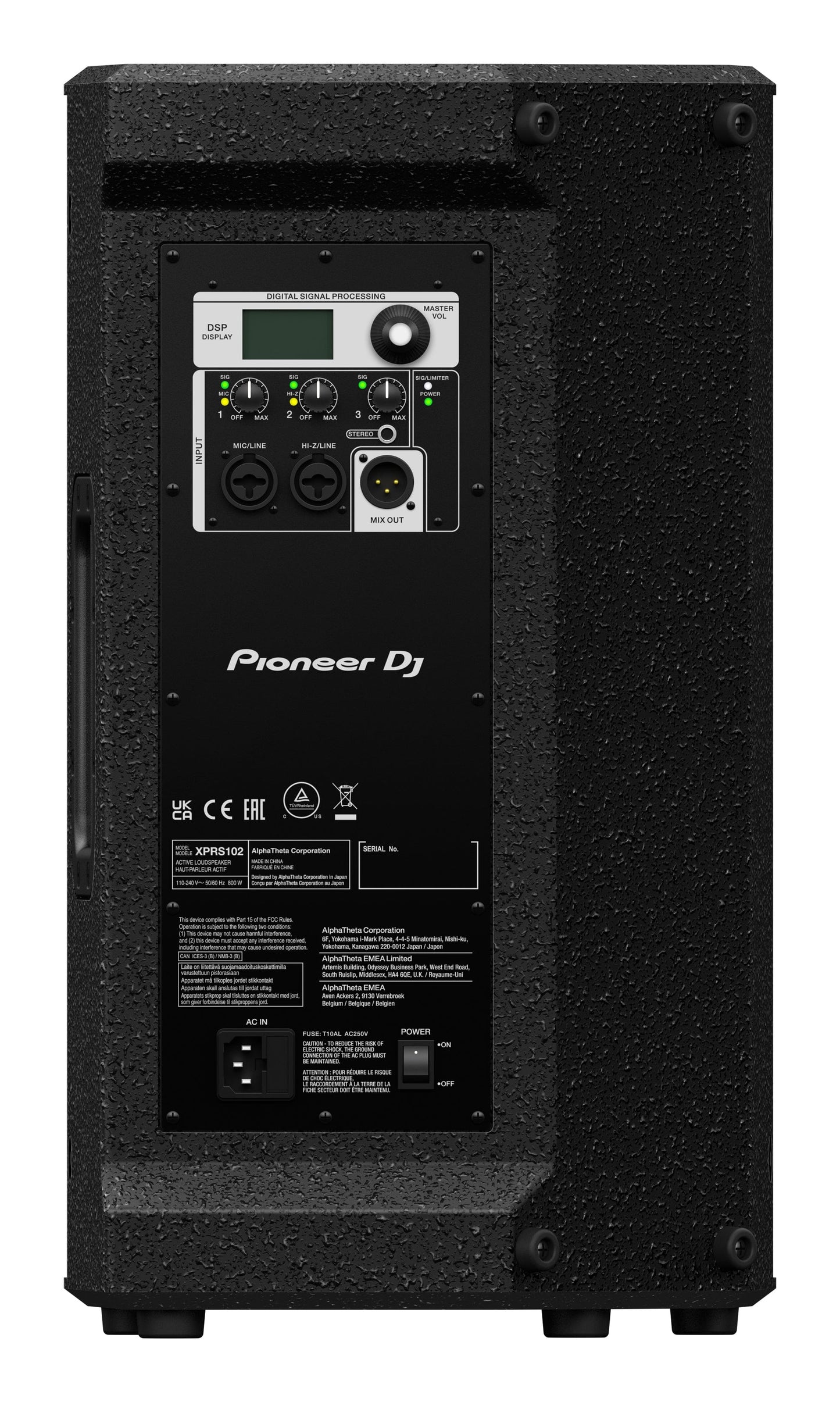 Pioneer DJ XPRS102 XPRS2 Series Multi-Purpose, 2-Way Active 10-Inch Loudspeaker with DSP Controls - PSSL ProSound and Stage Lighting