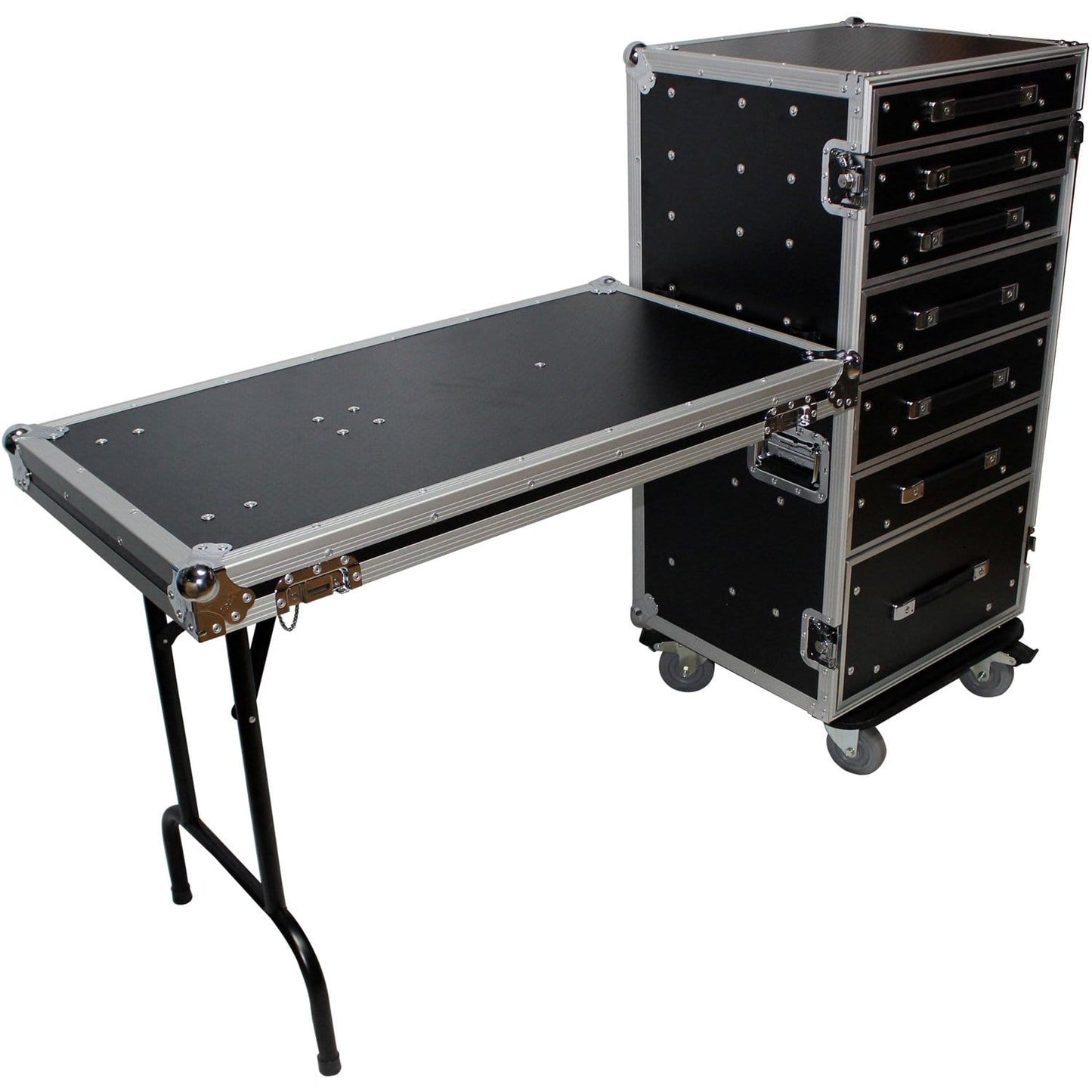 ProX XS-7DTW 7 Drawer ATA Workstation Case with Table - PSSL ProSound and Stage Lighting