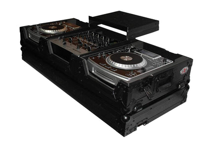 ProX XS-CDM1012WLTBL Black Large Format CDJ Coffin - PSSL ProSound and Stage Lighting