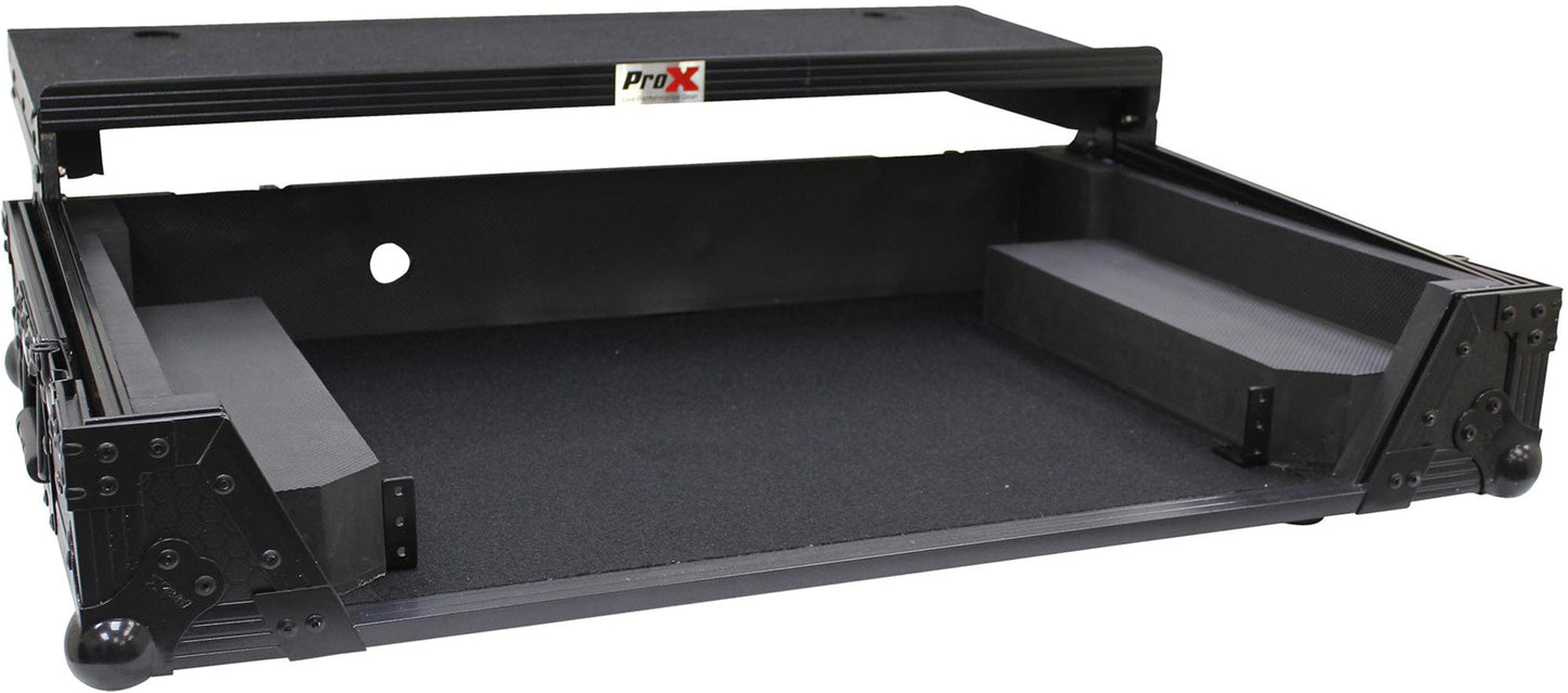 ProX Black Case for DDJ-1000 w Laptop Shelf & LEDs - PSSL ProSound and Stage Lighting