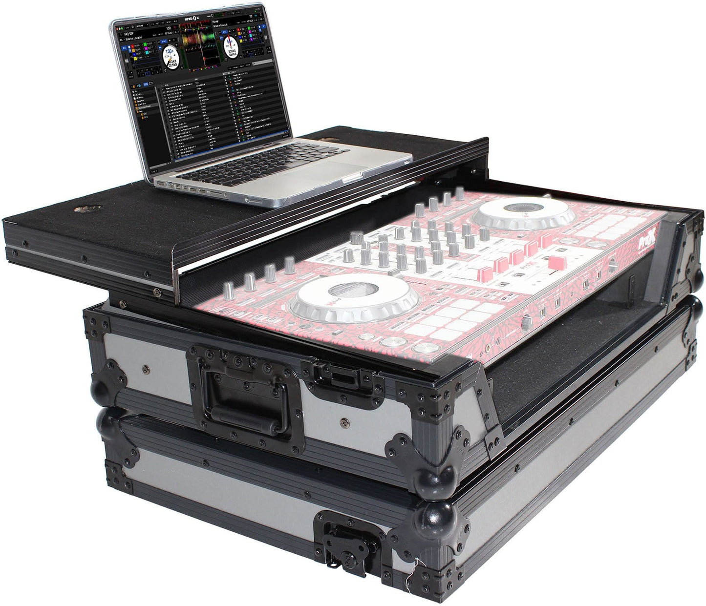 ProX XS-DDJSX-WLTGBLED Case for Pioneer DDJ SX3/2 DDJ-RX & Denon MCX7000 - PSSL ProSound and Stage Lighting