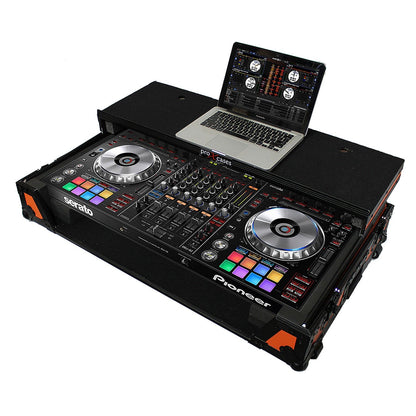 ProX XS-DDJSZWLTOB Black on Orange Flight Case for Pioneer DDJ-SZ2 - PSSL ProSound and Stage Lighting