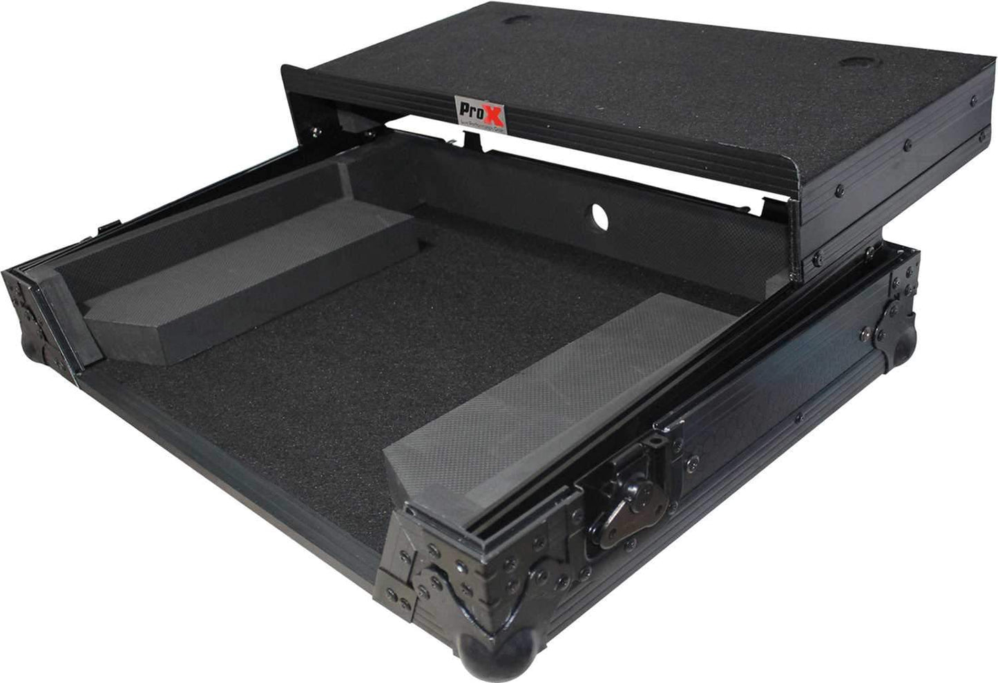 ProX XS-DJ505LTBL Black Case for Roland DJ505 with Laptop Shelf - PSSL ProSound and Stage Lighting