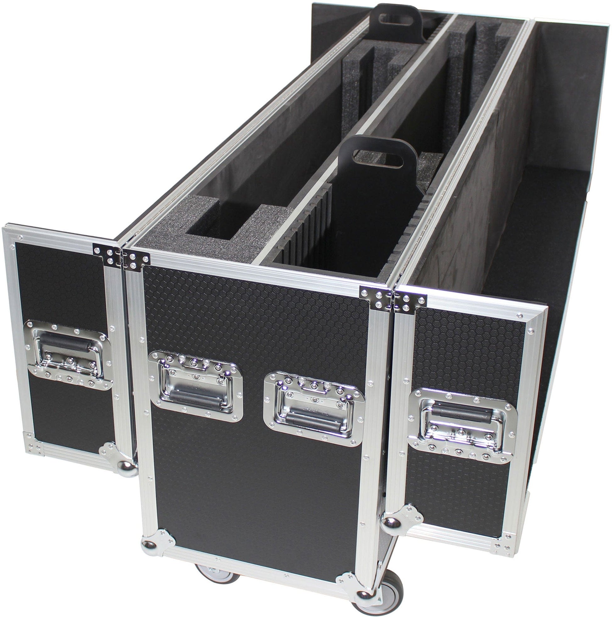 ProX XS-LCD5570WX2 Dual 55-70-Inch Universal TV Case with 4x4-Inch Casters - PSSL ProSound and Stage Lighting